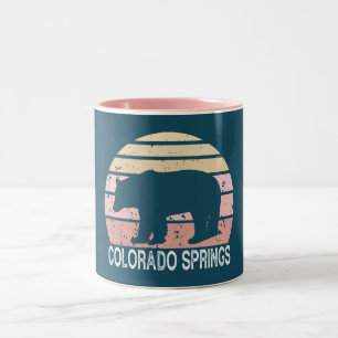 Caneca De Café Em Dois Tons Primaveras do Colorado Retro Bear