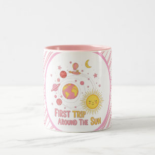 Caneca De Café Em Dois Tons Primeira Viagem À Volta Da Rapariga Solar 11ruas. 