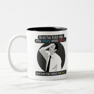 Caneca De Café Em Dois Tons primeiramente disse-me que minha história era