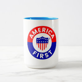 Caneca De Café Em Dois Tons Primeiro Comitê América