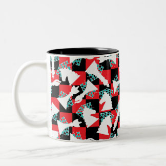Caneca De Café Em Dois Tons Primeiro Mover Xadrez
