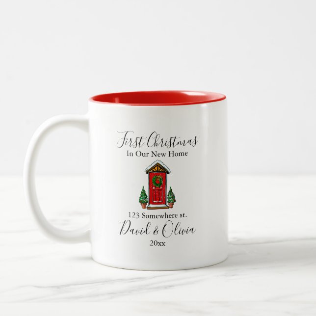 Caneca De Café Em Dois Tons Primeiro Natal em Nossa Nova Pára (Esquerda)
