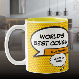 Caneca De Café Em Dois Tons Primo do Mundo Melhor Livro de Quadrinhos Personal