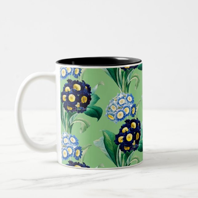 Caneca De Café Em Dois Tons Prímula Cowslip Botânica (Esquerda)