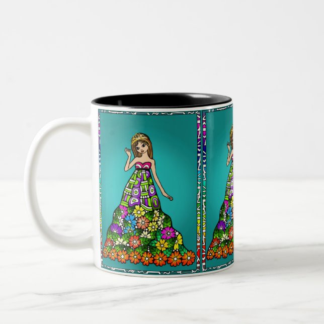 Caneca De Café Em Dois Tons Princesa (Esquerda)