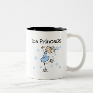 Caneca De Café Em Dois Tons Princesa Camiseta e presentes do patinagem no gelo