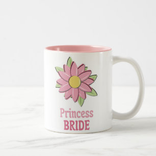 Caneca De Café Em Dois Tons Princesa cor-de-rosa Noiva da flor