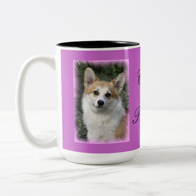 Caneca De Café Em Dois Tons Princesa do Corgi (Esquerda)