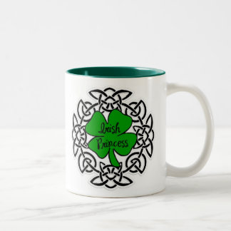 Caneca De Café Em Dois Tons Princesa irlandesa celta