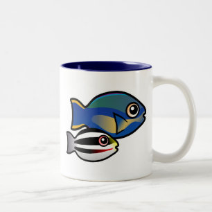 Caneca De Café Em Dois Tons Princesa Parrotfish com bebê