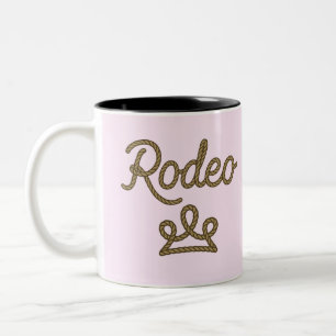 Caneca De Café Em Dois Tons Princesa Rodeio Coroa Tiara Country Western