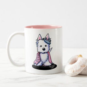 Caneca De Café Em Dois Tons Princesa SparkleHeart Westie Coffee Mug