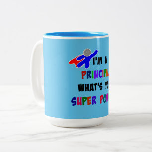 Caneca De Café Em Dois Tons Principal Superherói