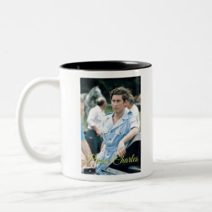 Caneca De Café Em Dois Tons Príncipe Carlos Cowdray 1976