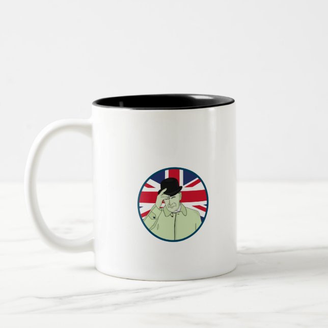 Caneca De Café Em Dois Tons Príncipe Filipe Duque de Edimburgo (Esquerda)