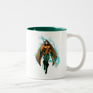 Caneca De Café Em Dois Tons Príncipe Orin Com Aquaman Logotipo de Aquaman |