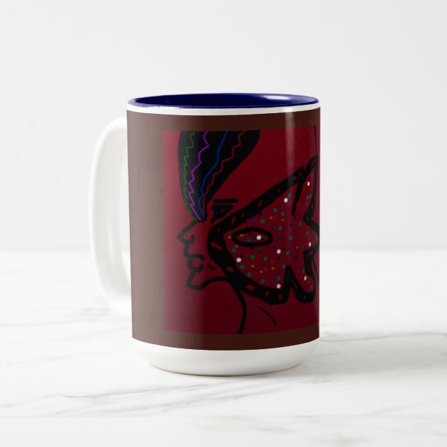 Caneca De Café Em Dois Tons Príncipe Peixe Rocha (Frente Esquerda)