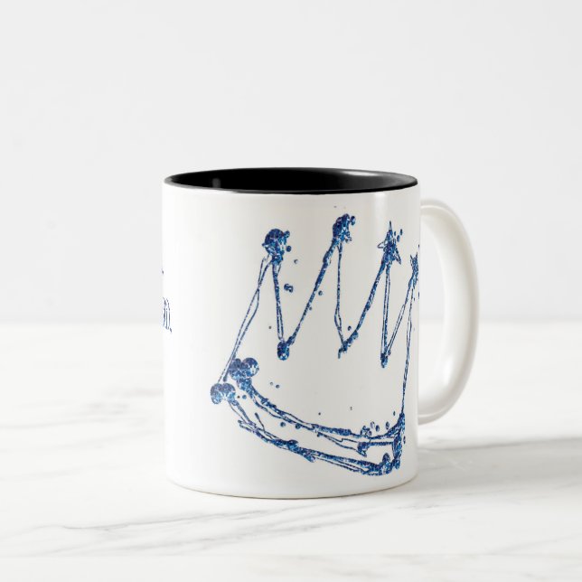 Caneca De Café Em Dois Tons Príncipe quebrado com citações (Frente Esquerda)