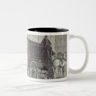 Caneca De Café Em Dois Tons Prisão Van que toma acima dos prisioneiros na cas