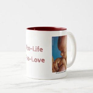 Caneca De Café Em Dois Tons Pro-Life Pro-Love