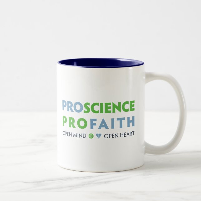 Caneca De Café Em Dois Tons Pro Science, Pro Faith Mug (Direita)