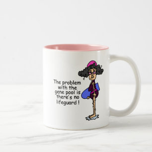 Caneca De Café Em Dois Tons Problema com a Piscina de Gene