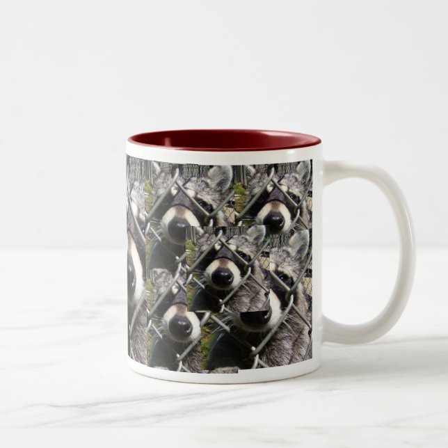 Caneca De Café Em Dois Tons Problema do Racoon (Direita)