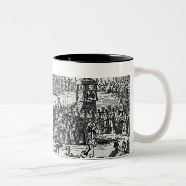 Caneca De Café Em Dois Tons Procissão das portas de Macau (Direita)