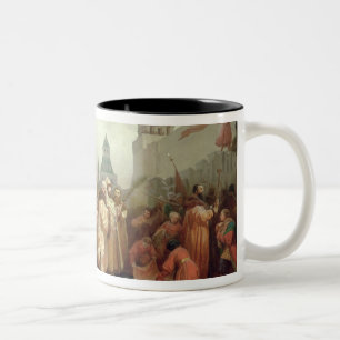 Caneca De Café Em Dois Tons Procissão de domingo de palma