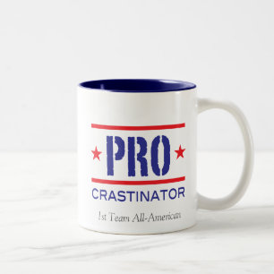 Caneca De Café Em Dois Tons PROcrastinator_