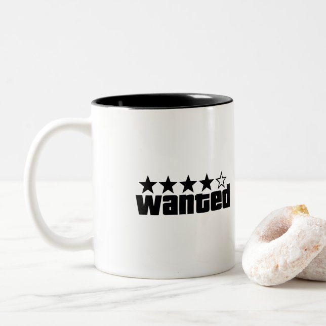 Caneca De Café Em Dois Tons procurado  (Com Donut)