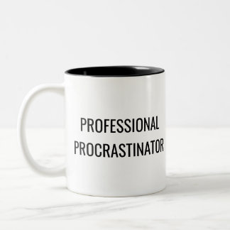 Caneca De Café Em Dois Tons Professional Procrastinator Mug – Work Humor Gift