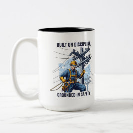 Caneca De Café Em Dois Tons Professional Utility Lineman Gift