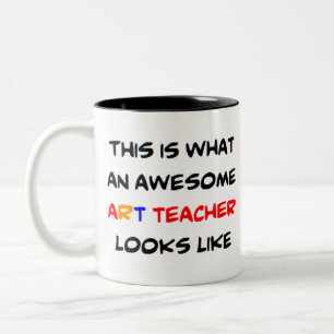 Caneca De Café Em Dois Tons professor de arte incrível