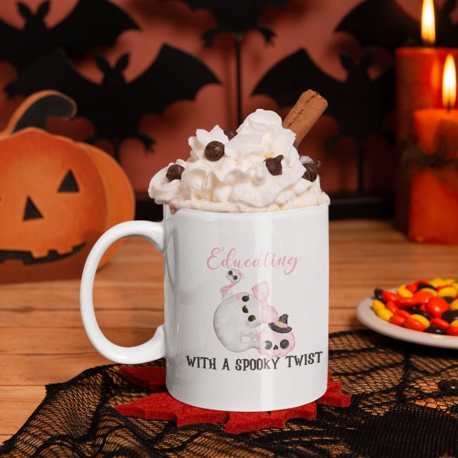 Caneca De Café Em Dois Tons Professor de Halloween Spooky (Spooky Halloween Teacher Two-Tone Coffee Mug
🎃👻 Bewitching You with Knowledge - The Halloween Teac)