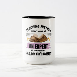 Caneca De Café Em Dois Tons Professor de História: Datas, Não Catástrofes de N