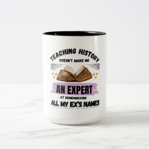 Caneca De Café Em Dois Tons Professor de História: Datas, Não Catástrofes de N