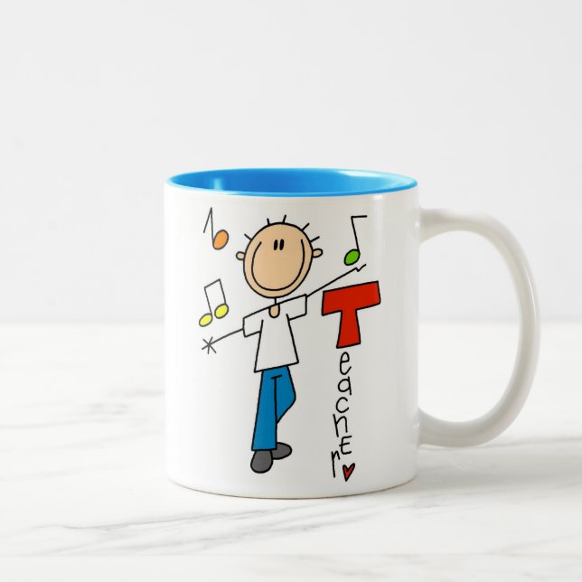 Caneca De Café Em Dois Tons Professor de música (Direita)