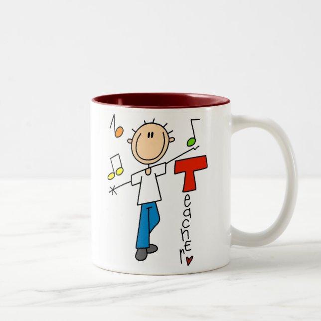 Caneca De Café Em Dois Tons Professor de música (Direita)