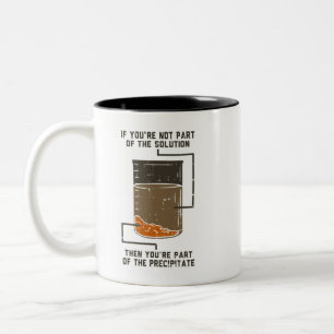 Caneca De Café Em Dois Tons Professor de Química Piada Não Faz Parte da Soluç