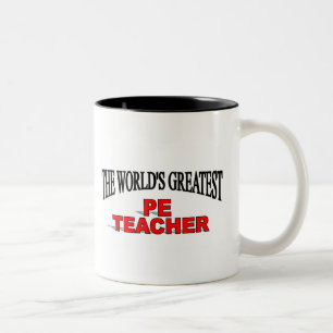 Caneca De Café Em Dois Tons Professor do PE do mundo o grande