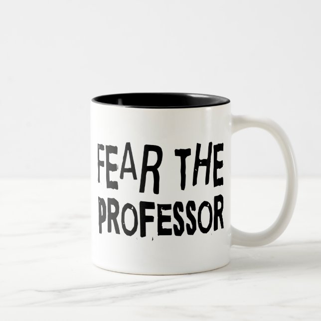 Caneca De Café Em Dois Tons Professor engraçado (Direita)