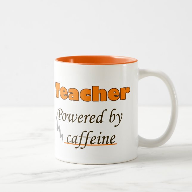 Caneca De Café Em Dois Tons Professor equipado com cafeína (Direita)