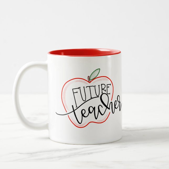 Caneca De Café Em Dois Tons Professor futuro (Esquerda)