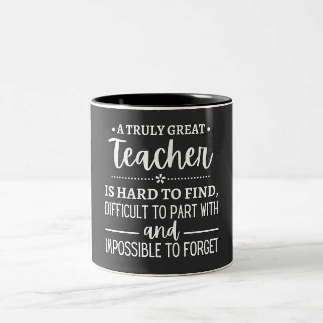 Caneca De Café Em Dois Tons professor Gift, um verdadeiro professor Excelente (Centro)