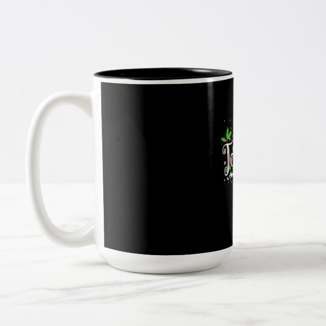 Caneca De Café Em Dois Tons Professor Natal (Esquerda)