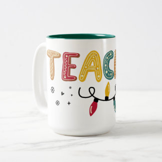 Caneca De Café Em Dois Tons Professor Natal