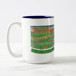 Caneca De Café Em Dois Tons Professora cria o futuro / Apreciação do Professor