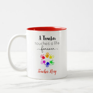 Caneca De Café Em Dois Tons Professora Mugs - Toca uma vida personalizada para
