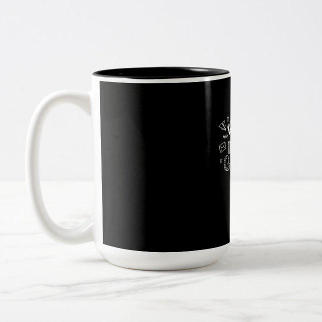 Caneca De Café Em Dois Tons Professores de creche (Esquerda)